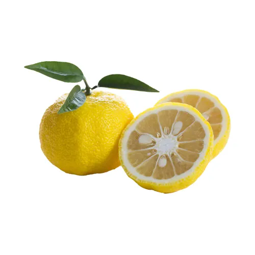 Hela och delade yuzufrukter