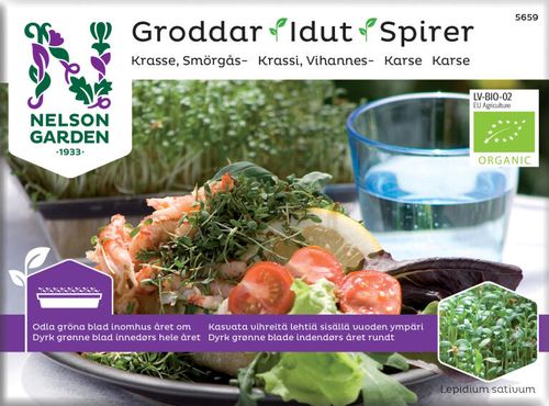 En påse med Smörgåskrassegroddfrö