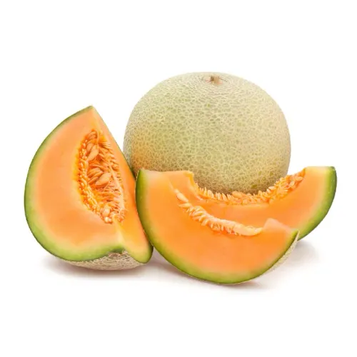 Hel och halv melon av sorten Hales Best Jumbo