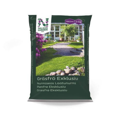 Gräsfrö Exklusiv 3 kgs i förpackning för din gräsmatta