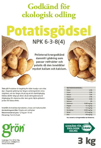 Trädgårdsgödsel ekologisk för potatisodling