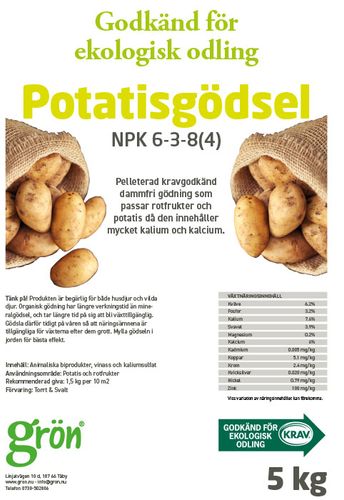 Trädgårdsgödsel ekologisk för potatisodling
