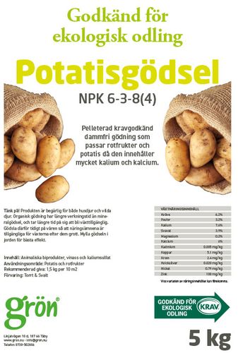 Ekologisk potatisgödsel för trädgård