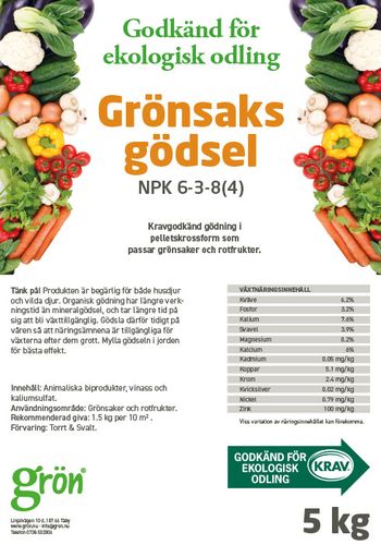 Gödsel ekologisk för grönsaker för trädgård