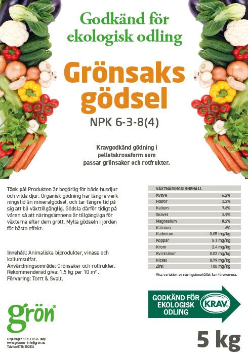 Gödsel ekologisk för grönsaker för trädgård