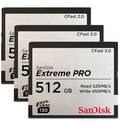 SanDisk CFast2.0 Card set 3x512GB
