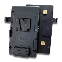 Vplate-Gold mount adapter with power tap output