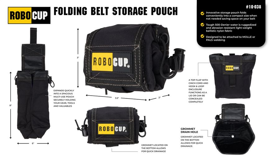 RoboCup Folding Storage Belt Pouch - Large
