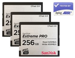 SanDisk CFast2.0 Card Set 3x 256GB