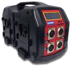 Power Station for 4 batteries, dual voltage 14V an