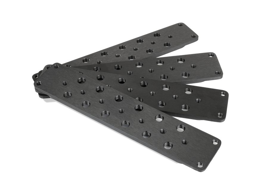 Integrated Threaded Rail Plates, 4 Pieces