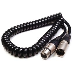 XLR4 M to XLR4 F (650mm) coiled cable