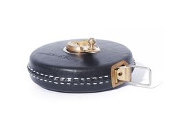 Black Leather Tape Measure with Brass Winder 33ft/