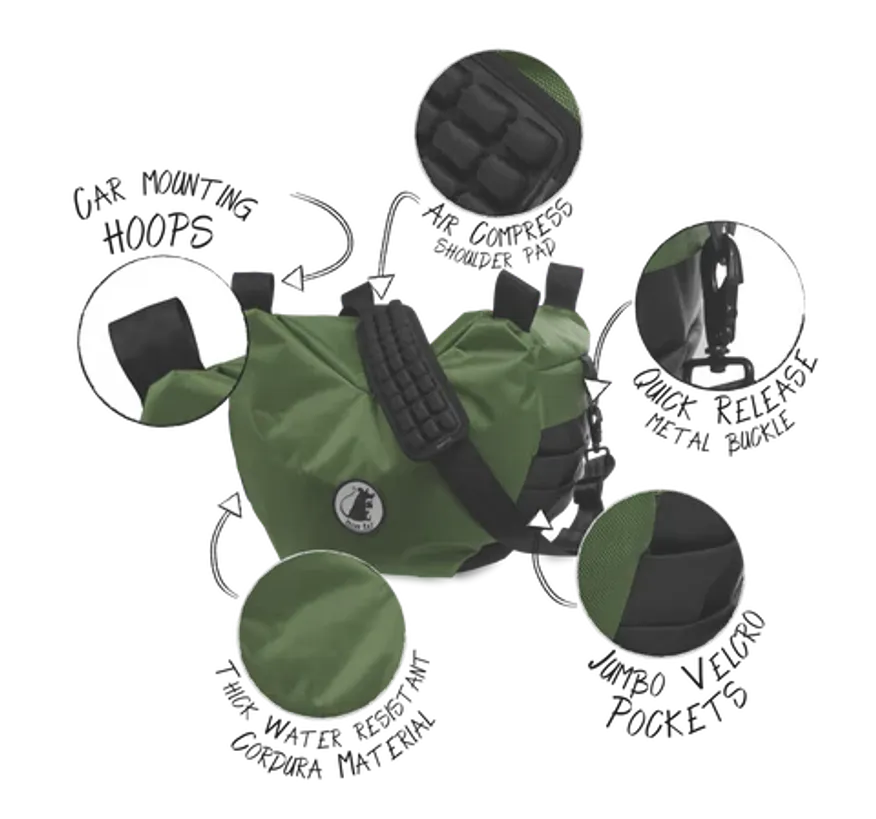 Rat Bag-Large Pro Steady Saddle V3 - Navy Green