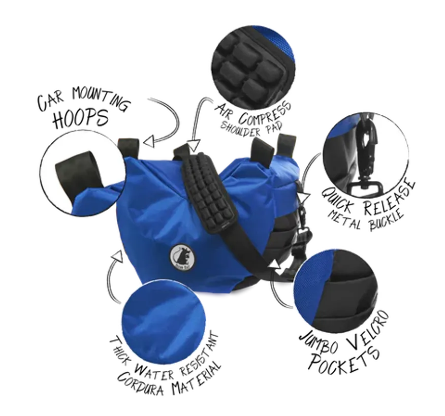 Rat Bag-Large Pro Steady Saddle V3 - Ocean Blue
