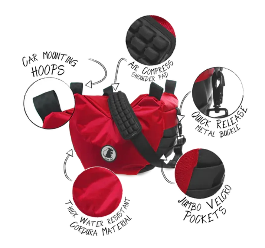 Rat Bag-Large Pro Steady Saddle V3 - Ruby Red