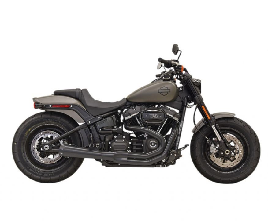 Bassani Road Rage 2-1 Svart Softail M8 2018-2022