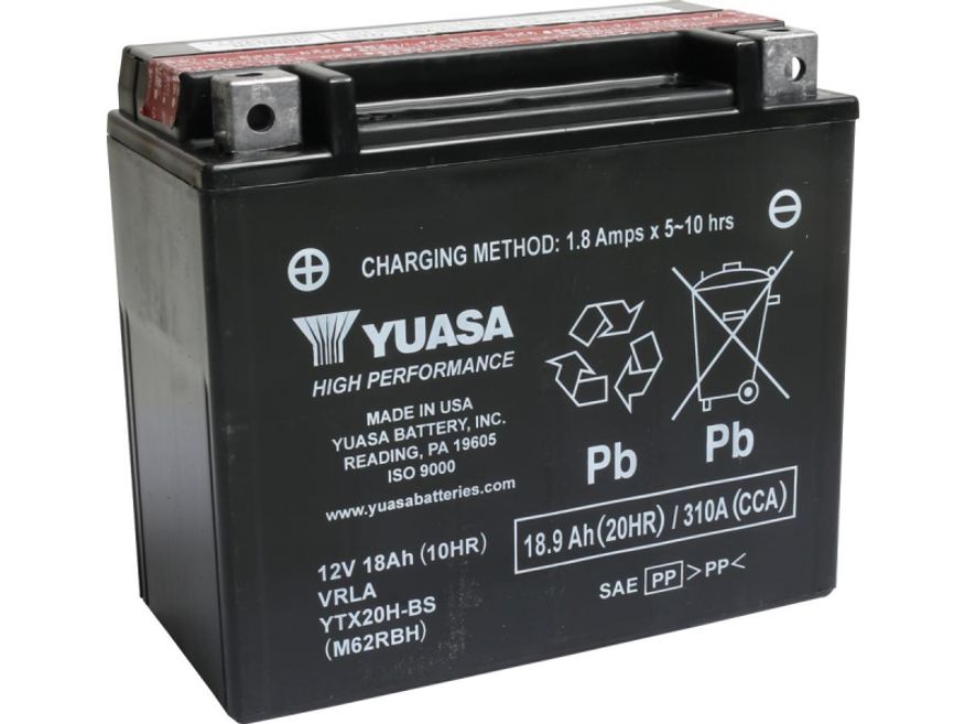  Maintenance Free High Performance YTX20H-BS Batterie Dry Battery with Acid Pack Lead Acid, 310 A, 18.9 Ah 