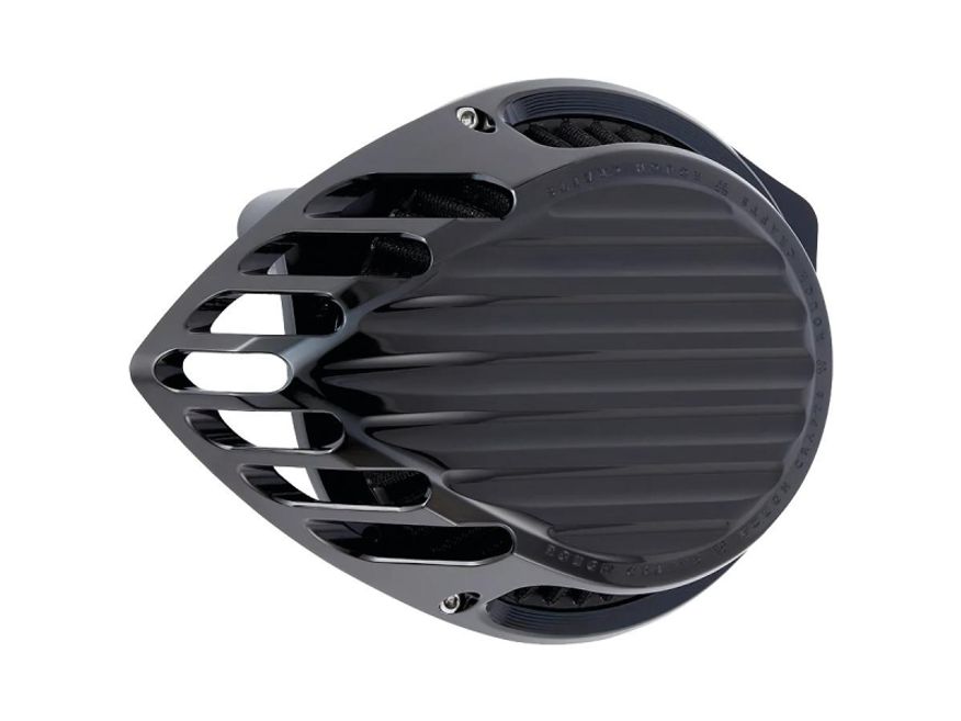  Finned Air Cleaner Black Anodized 