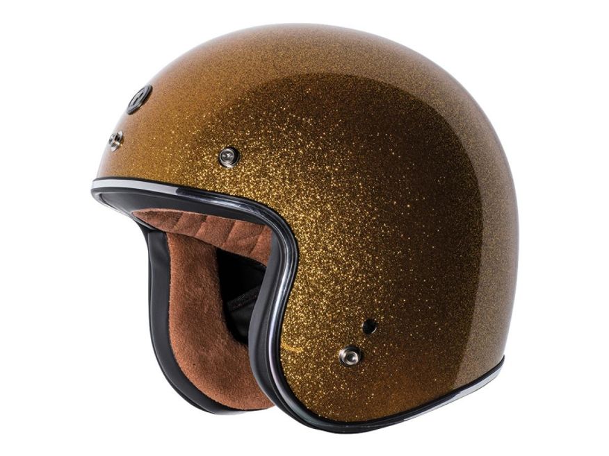 T-50 Gold Mega Flake ECE Open Face Helmet | S