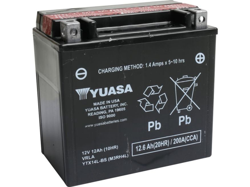  Maintance Free YTX14L-BS Batterie Dry Battery with Acid Pack AGM 200 A 12.6 Ah 