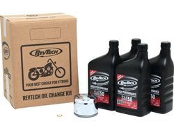  High Performance 4 Qt SAE50 Oil Change Kit Short Chrome Oil Filter 