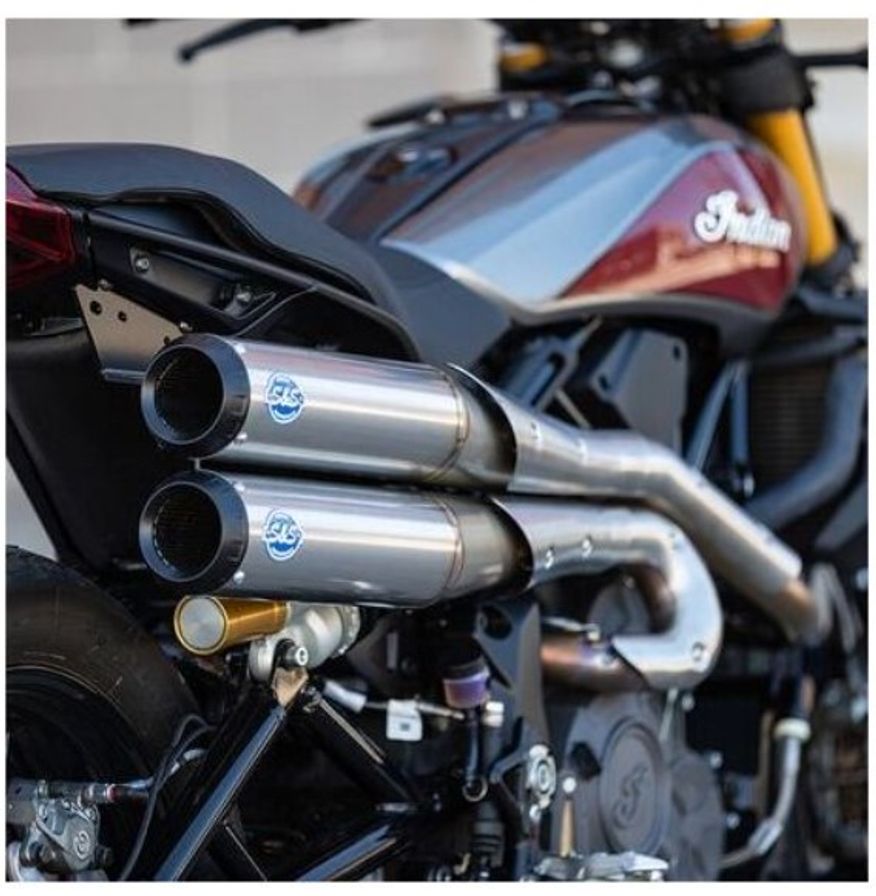 S&S Grand National 2:2 High Exhaust System Indian FTR