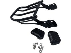  Tall Rigid Sissy Bar Luggage Rack Gloss Black Powder Coated 