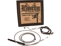 Kabelkit 18" Gorilla Bar Cable Kit Stainless Steel Clear Coated Cable Clutch ABS 