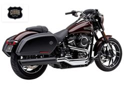 Cobra Slip-On Softail M8 Sport Glide Svart