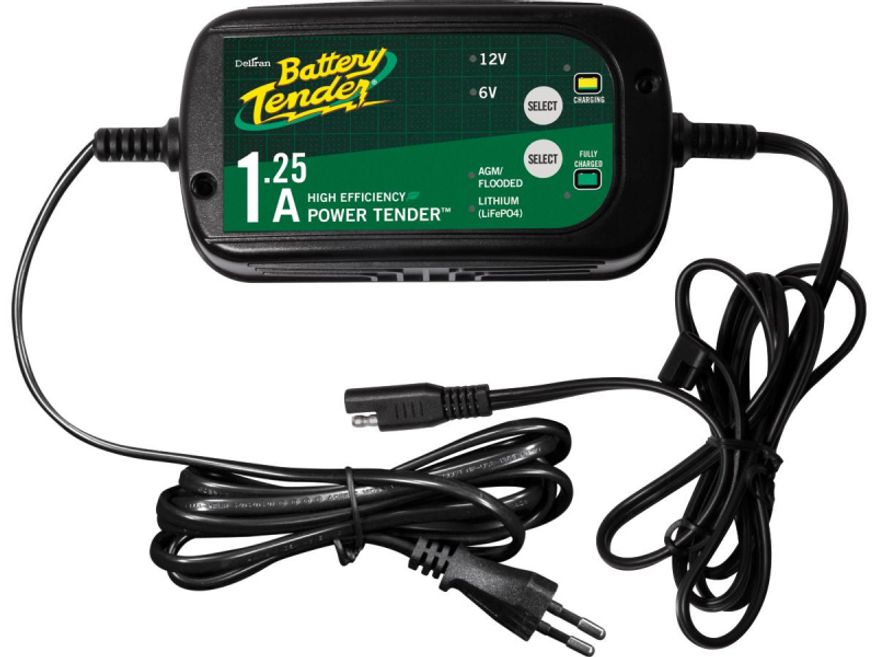  1.25 Amp, 6/12V Dual Select, Lead Acid/Lithium Battery Charger 
