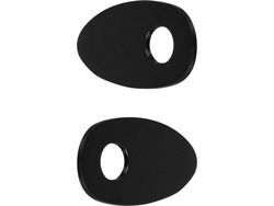 Fat Bob Rear Turn Signal Adapter For M5 Thread Turn Signals Flat Black Powder Coated