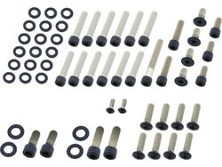  Drivetrain Screw Kits Kit includes screws for Side Covers, Inner Primary, Header Mount, Point Cover, Lifterbase Black Powder Coated 