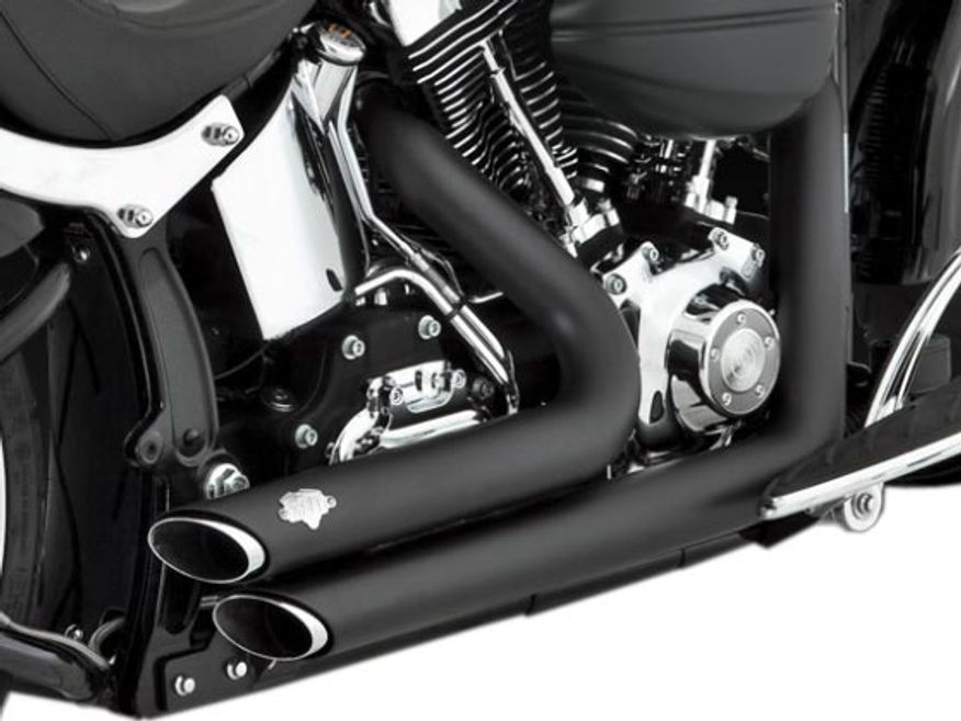 V&H Short Shots Softail Svart