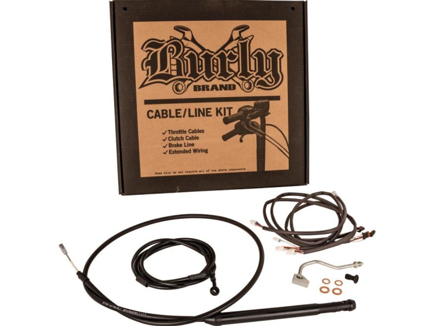 Kabelkit 16" Gorilla Bar Cable Kit Black Vinyl Cable Clutch ABS 