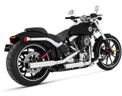 Rinehart Slip-On Krom/svart Softail 07-17 