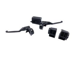 84-95 Early Style Handle Bar Control Kit With 11/16" Brake Master Cylinder Black 