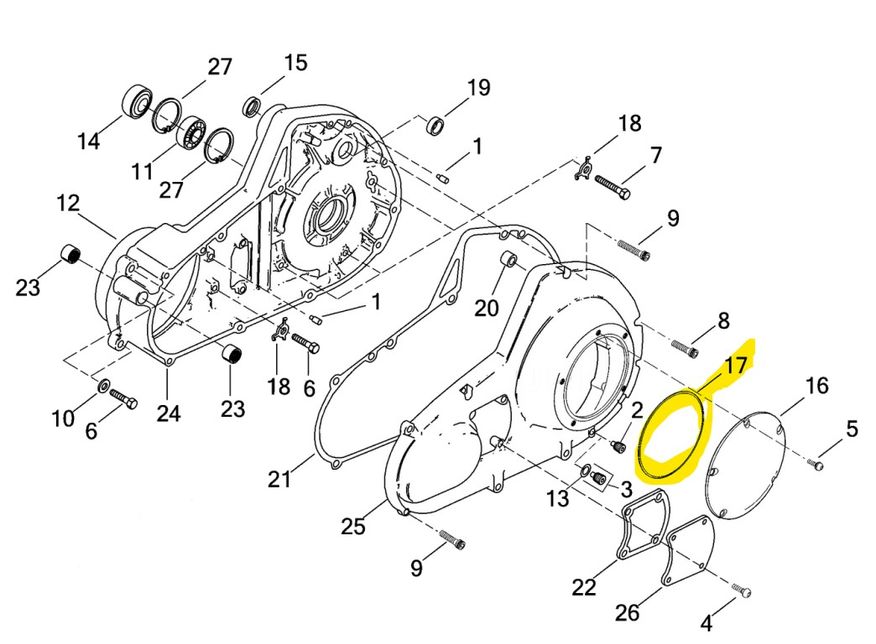  Twin Cam Derby Cover O-Ring 