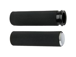  Knurled Fusion Grip Chrome Endcap Chrome 1" Throttle By Wire 