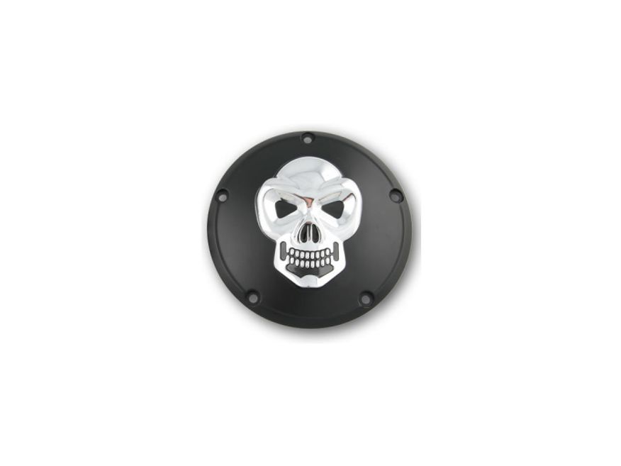  Skull Derby Cover 3-hole Black Chrome 