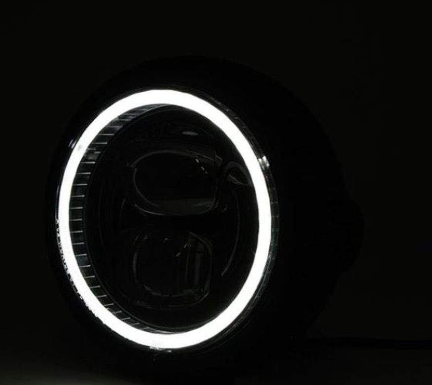 Pecos Type 7 framlampa Svart LED
