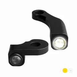  NANO Series LED Turn Signals/Position Light Black Anodized Smoke LED 