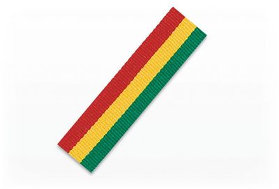 Medaljband röd/gul/grön