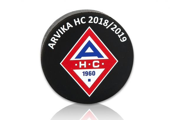 Hockeypuck med färgtryck