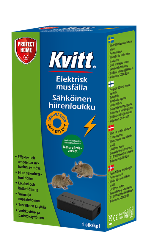 Elektrisk musfälla Kvitt