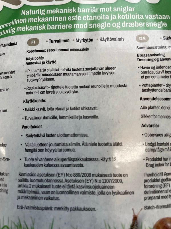 Produktbild för Naturlig barriär mot sniglar